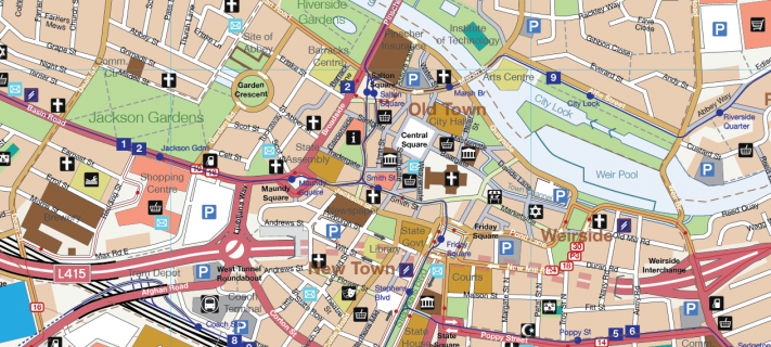 Pinscher city map - town centre