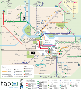 Pinscher public transport network map
